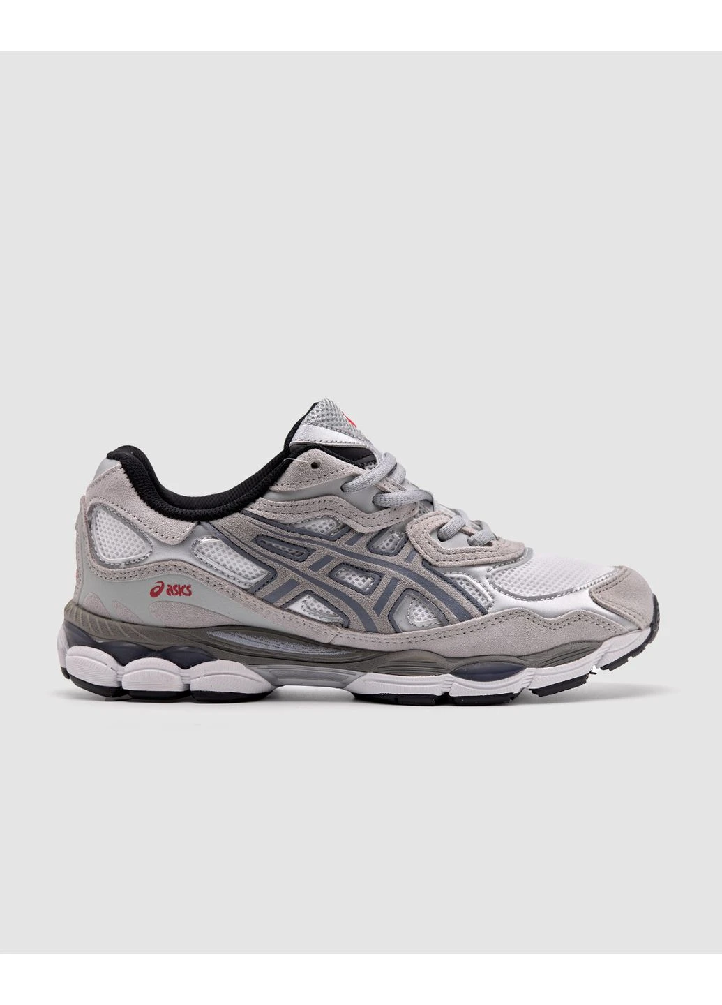 Сірі літні кросівки asics gel-nyc silver grey асікс гель нюк сірі No Brand