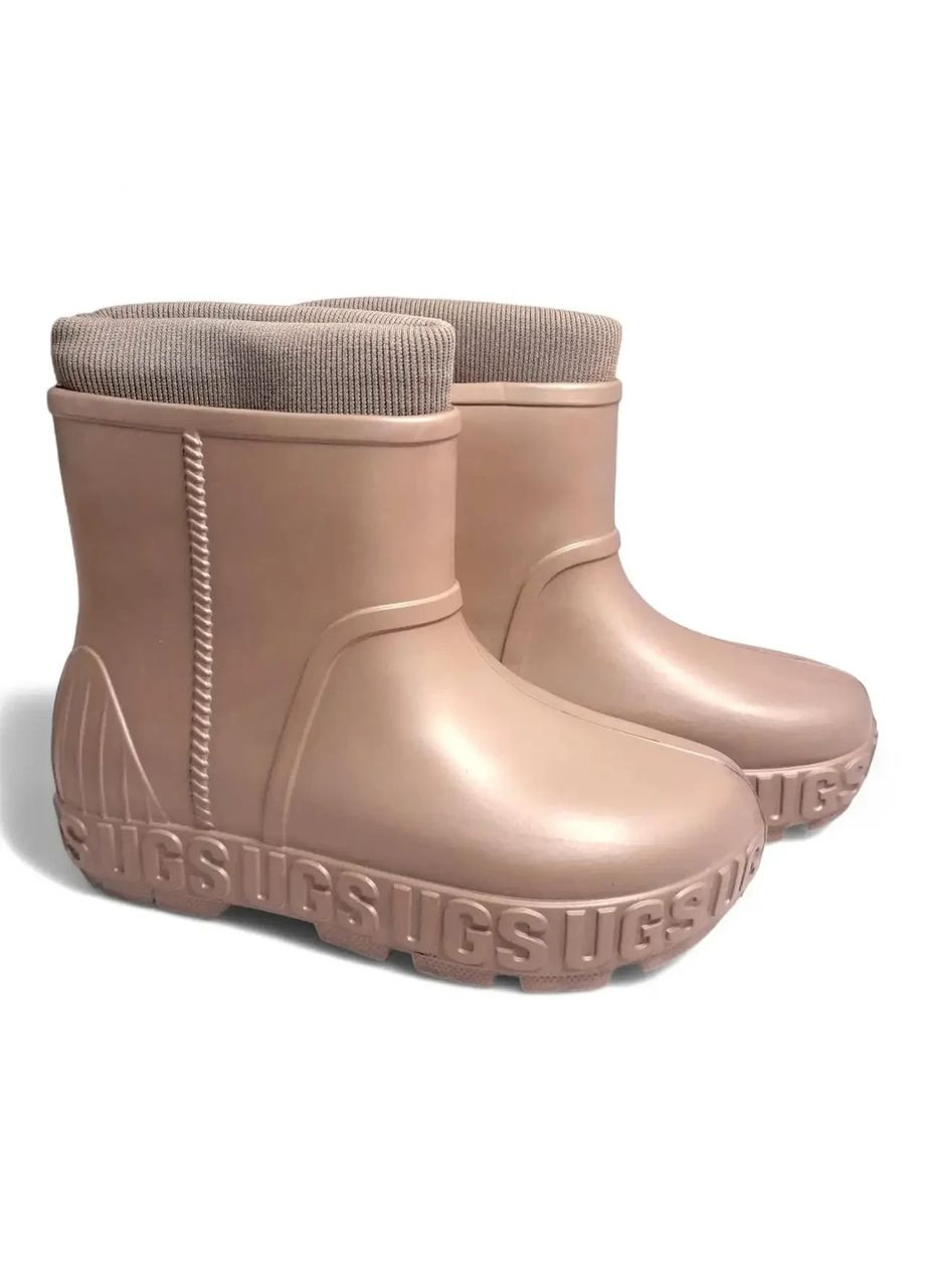 Жіночі зимові чоботи гумові, бежеві, No 661 р.37-41 Gipanis (367020035)
