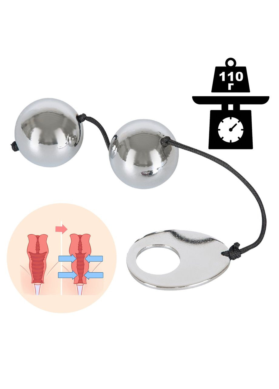 Стальные вагинальные шарики Вес 220 г Bad Kitty (317747192)