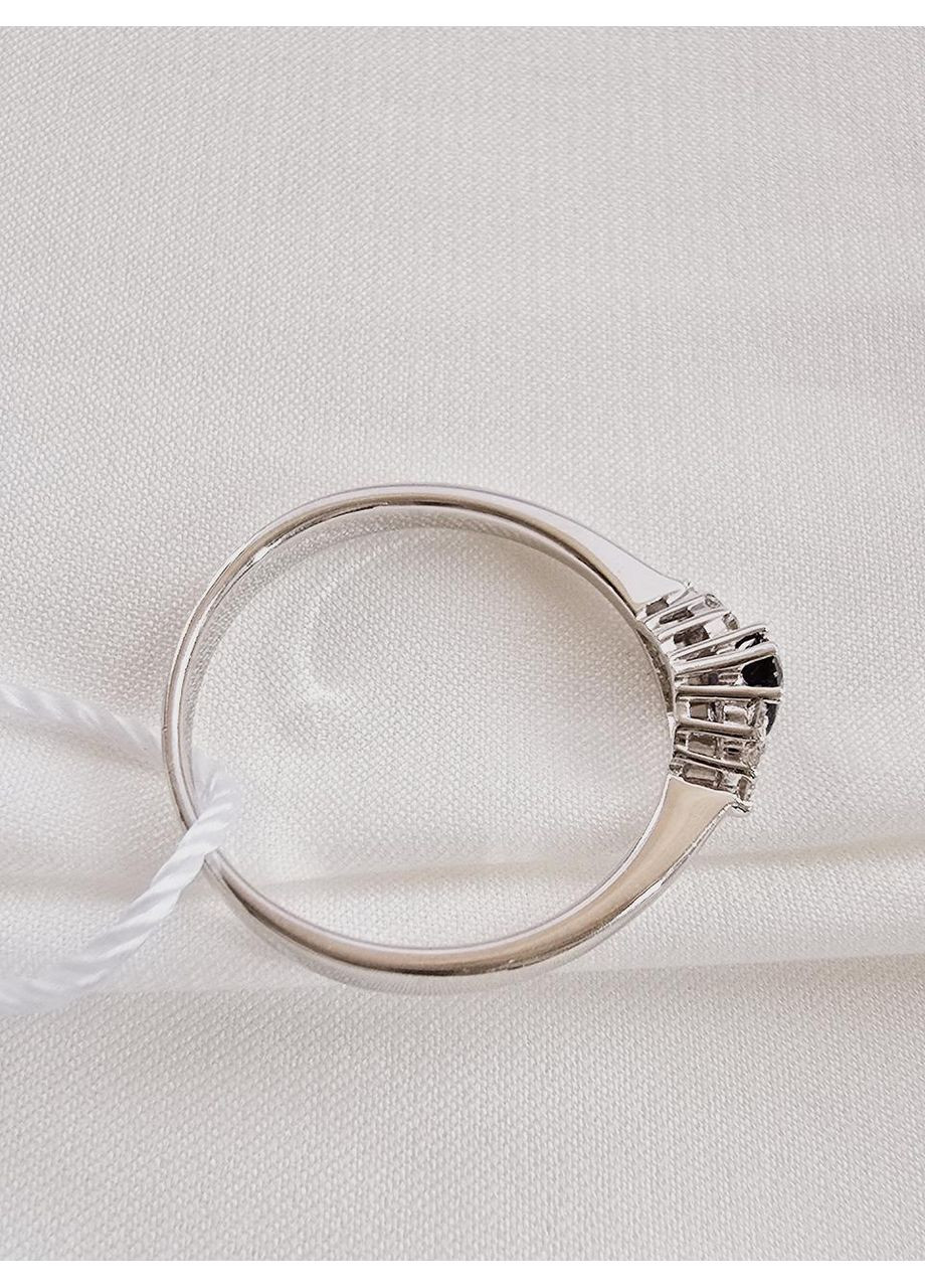 Золота каблучка з сапфіром і діамантами (17,5р) 1221236б-7к Тріумф (372467857)