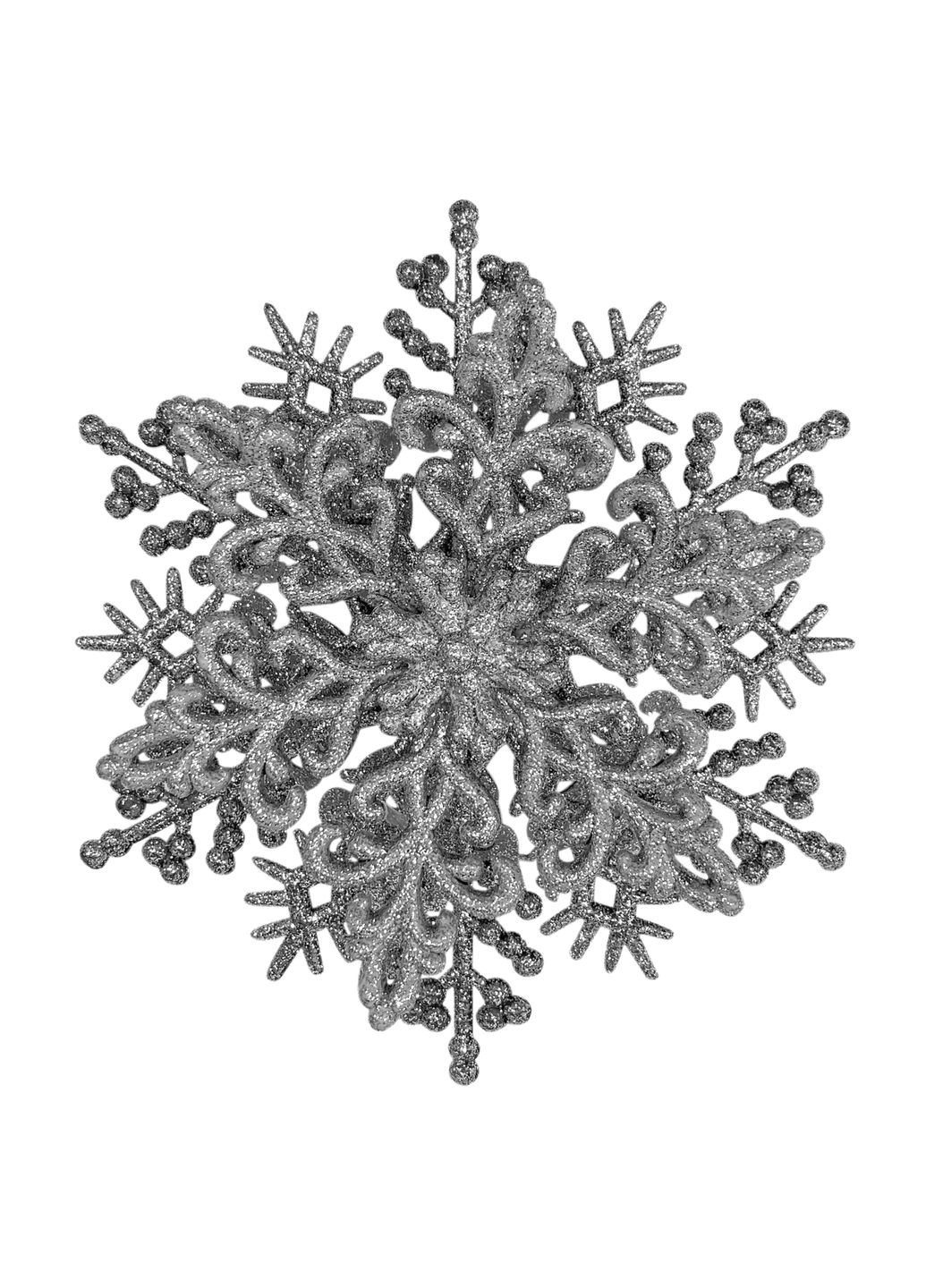 Новорічна підвіска Сніжинка Класика обє’мна 12х12х4 см блакитний MIS LT (365627436)