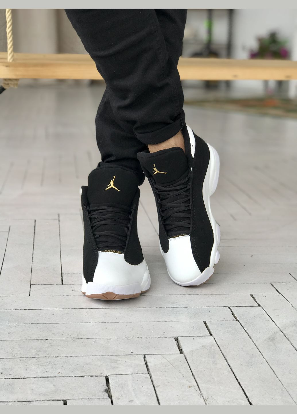 Чорно-білі всесезон кросівки чоловічі nike air jordan 13 black white | найк аір джордан 13 чорно-білі No Brand