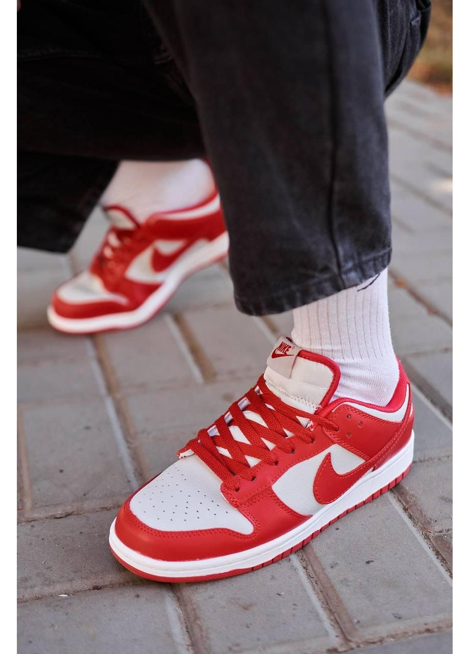 КРОСІВКИ ЖІНОЧІ NIKE SB DUNK LOW RETRO MEDIUM GREY RED НАЙК СБ ДАНК No Brand сірі демісезони (367175446)