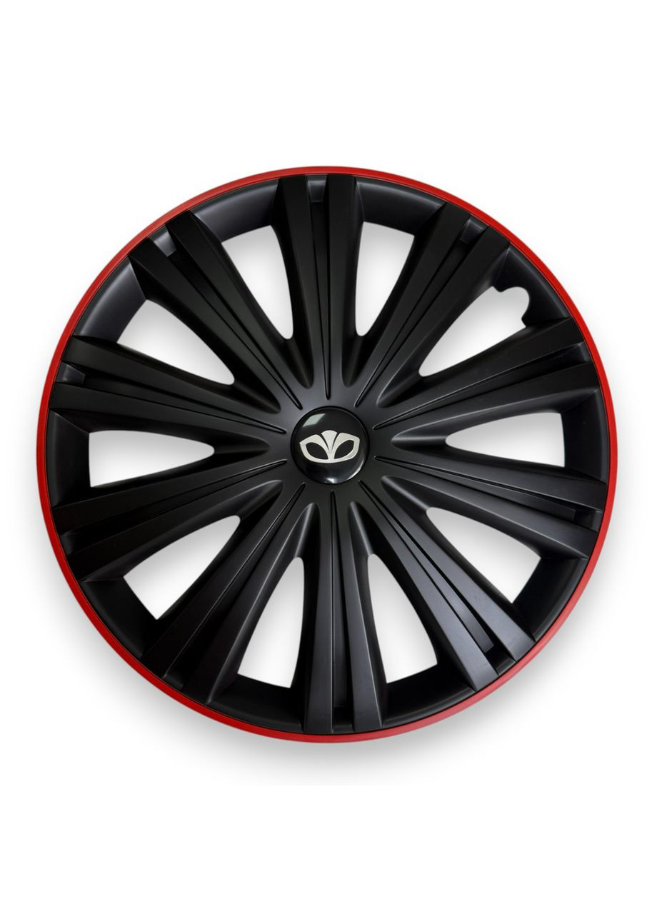 1 штука Ковпак на колесо Giga R Black R14 з логотипом Daewoo ковпаки на диски Гіга Р Блек Р14 з логотипом Део'1 No Brand (364462924)