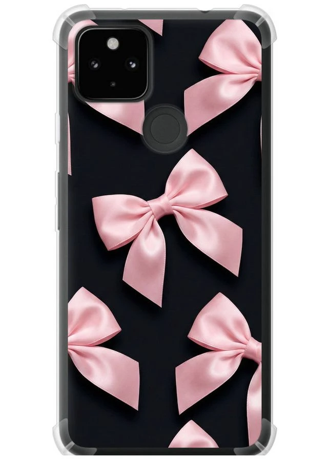 Силіконовий протиударний с посиленими кутами чохол 'Coquette Ribbons Dark Coquette' для Endorphone Google Pixel 5A (381198159)