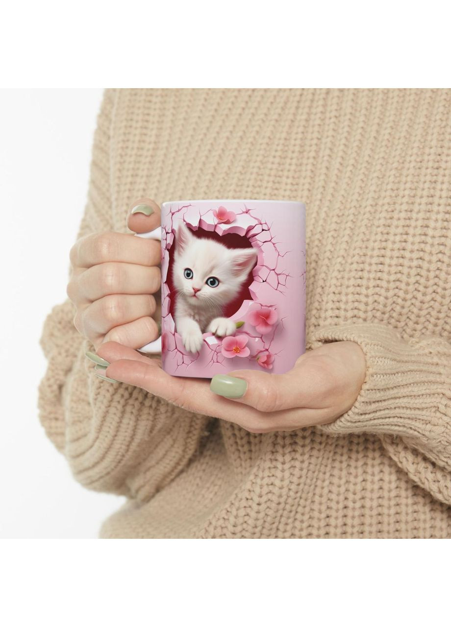 Керамическая чашка с принтом "Милый котенок" No Brand (368671806)
