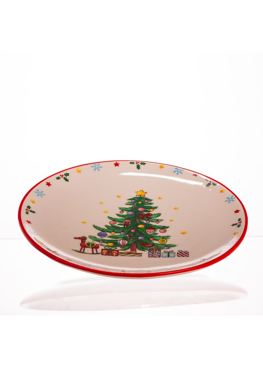 Новогодняя тарелка из фарфора Ø21.5(см) CR-1-2 Yiwu (370673043)