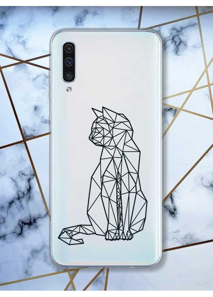 Прозорий чохол на Samsung Galaxy A50 (2019) A505 Котик (принт 124) Creative (359483256)