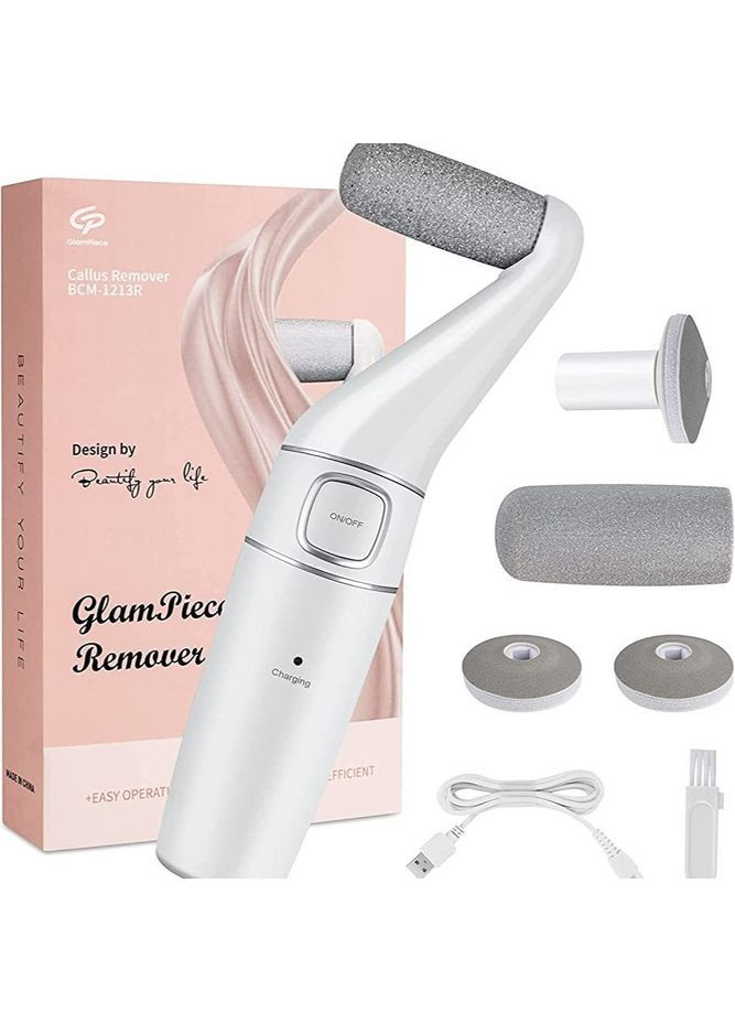 Електрична пемза для ніг 2в1 з насадками – педикюр, для видалення огрубілої шкіри, мозолів, полірування нігтів China (363052163)