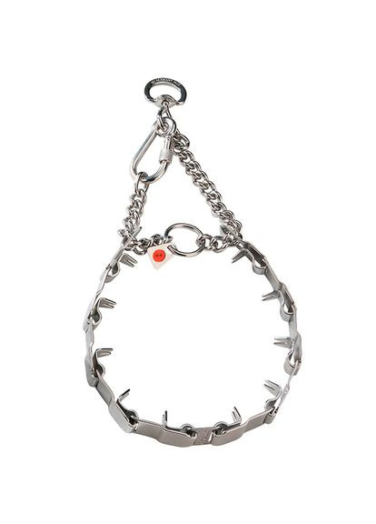 Строгий пластинчатый ошейник-удавка для собак с цилиндрическим карабином NECK-TECH SPORT 48 см Хром (4022853193735) Sprenger (332878873)