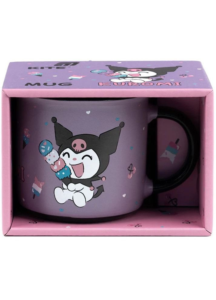 Набір чашок в подарункових упаковках Kuromi 350 мл HK25-217-2 4 шт Kite (368559512)