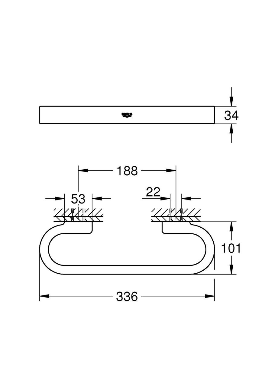 Поручень для ванны Selection (41064000) Grohe (369933141)