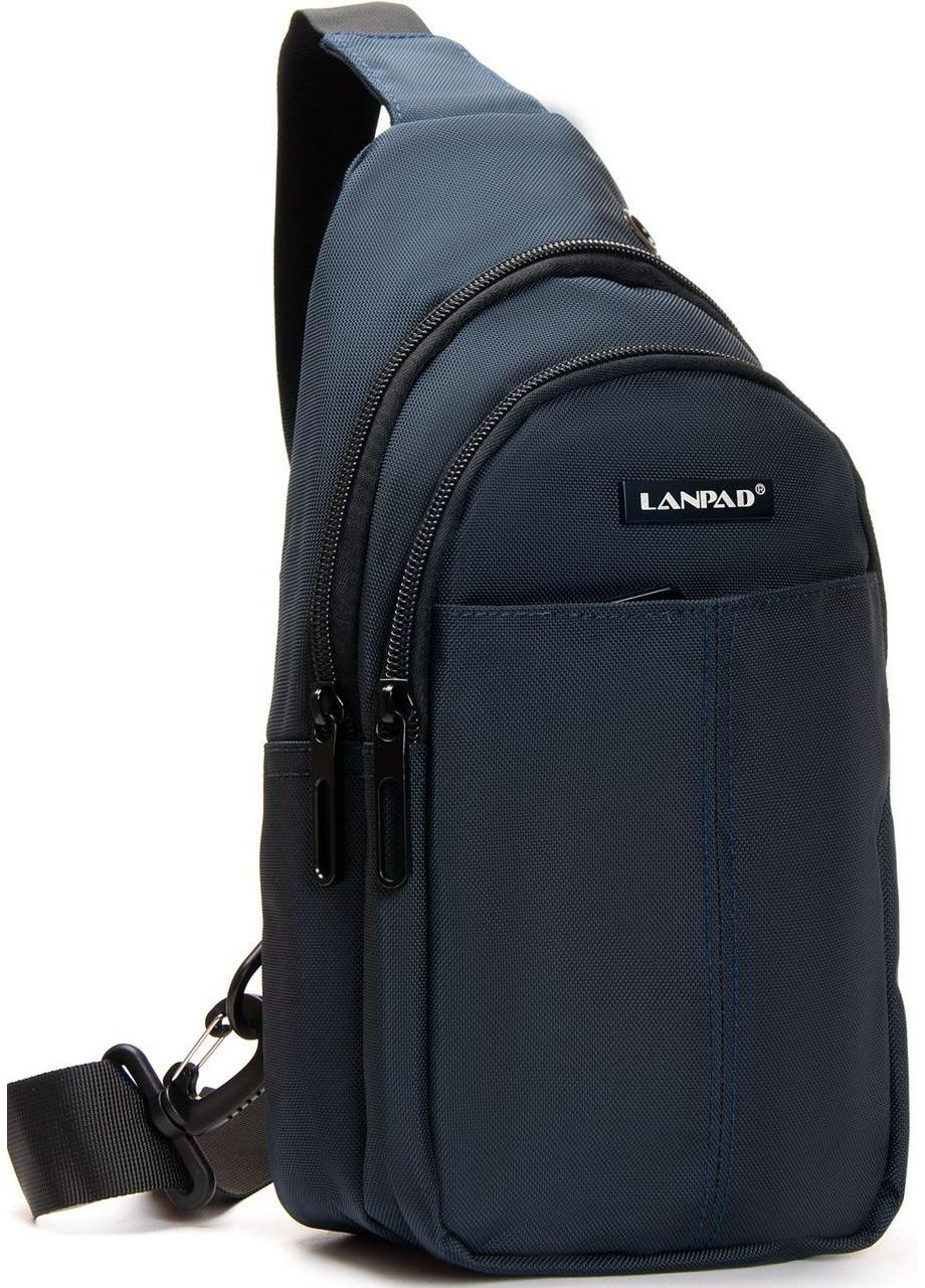 Чоловіча сумка-слінг тканинна, синій Lanpad (365598758)