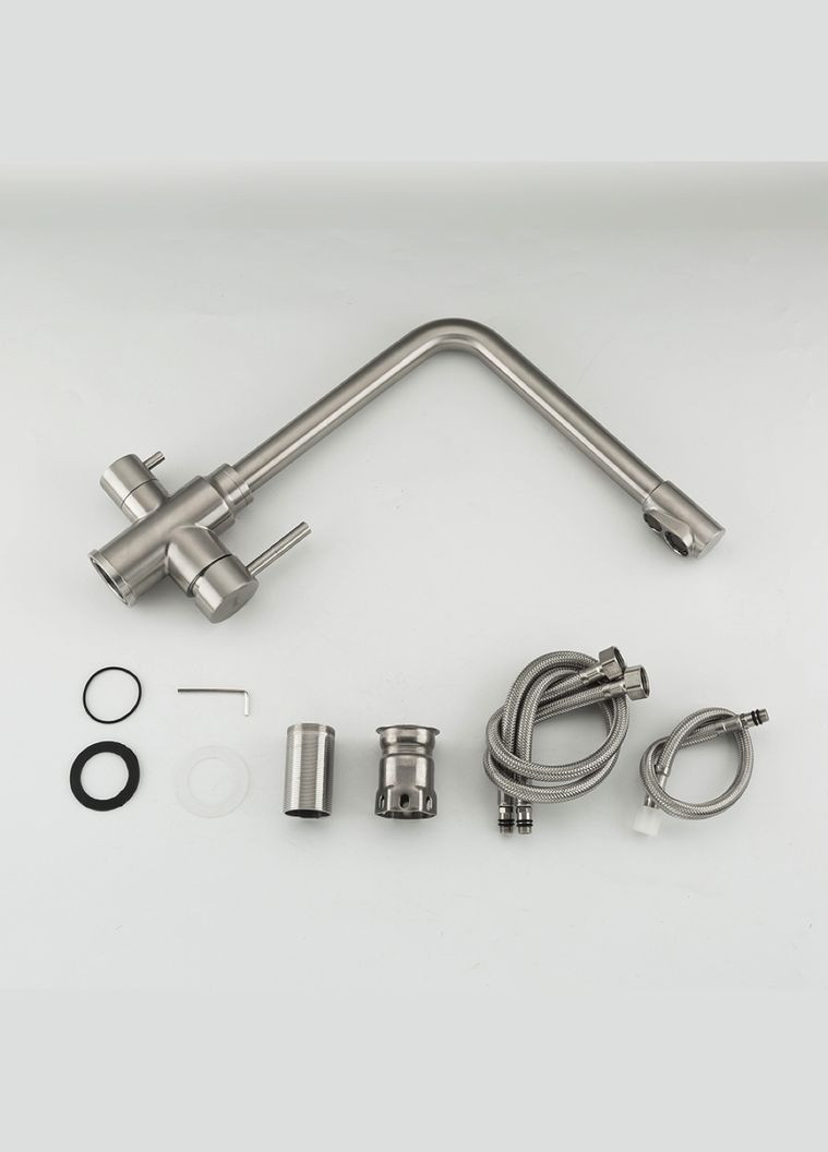 Смеситель для кухни на две воды F43899-1, сатин Frap (316089015)