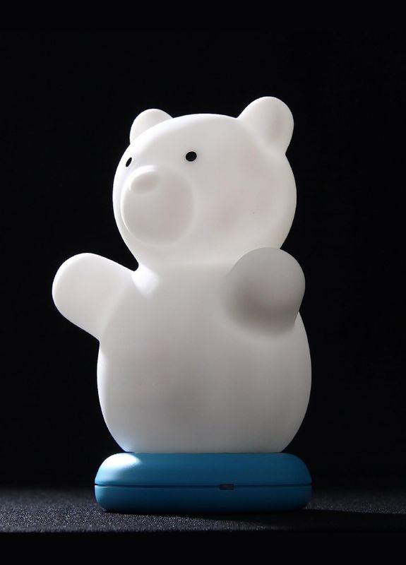 Портативний безпечний нічник, ведмедик, акумуляторний, 3 кольори підсвітки, з таймером автовимкнення KinderGlo (315719775)