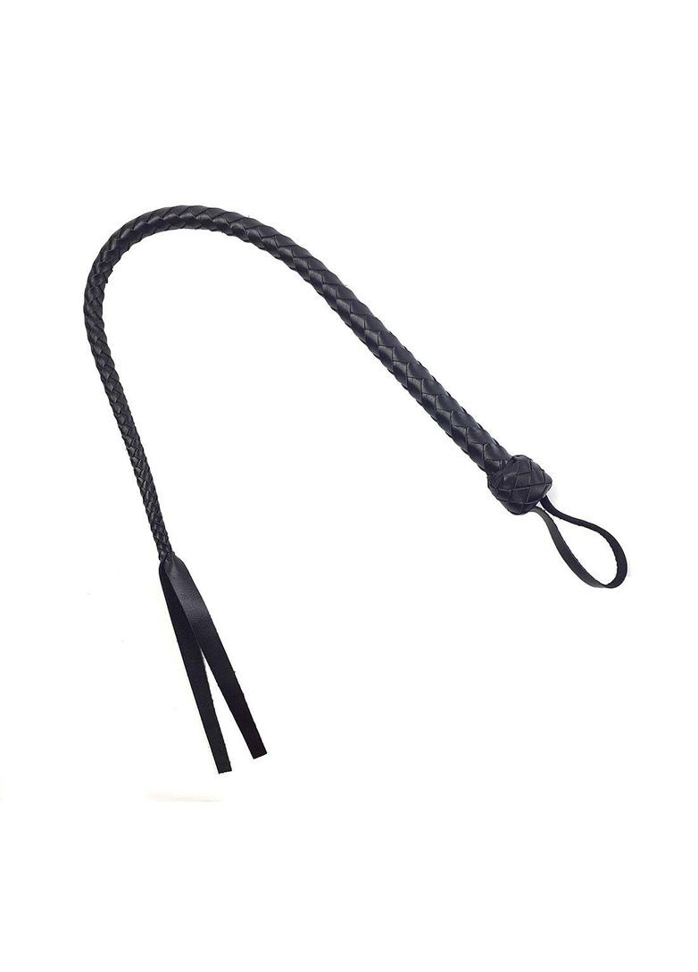 Плеть гибкая Снейк, натуральная кожа, цвет черный, длина - 80 см No Brand (303902337)