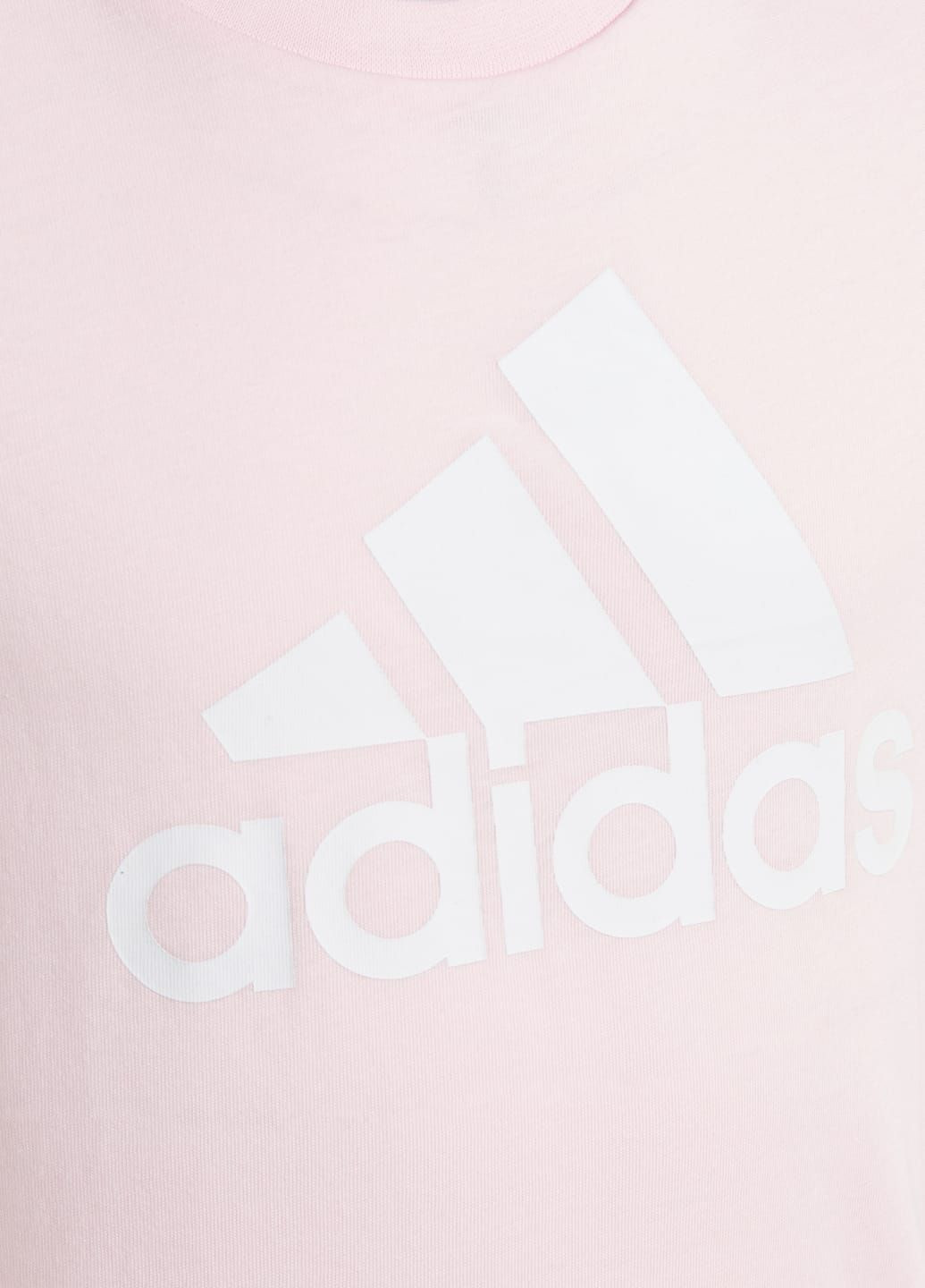 Розовая демисезонная футболка essentials big logo adidas