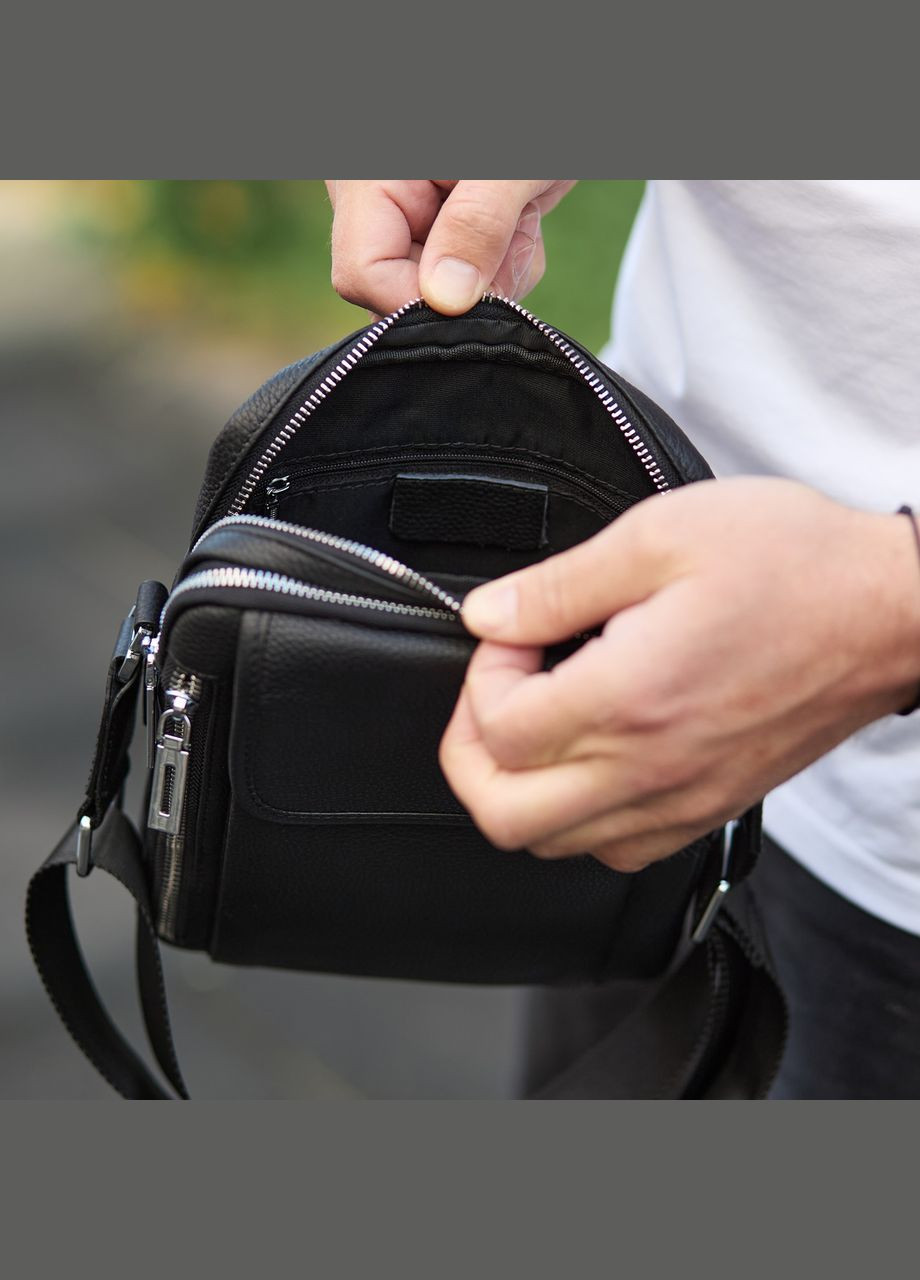 Чоловіча шкіряна сумка-барсетка 19х24х7.5, сумочка планшет через плече BX-36256 чорна Bexhill (346535008)