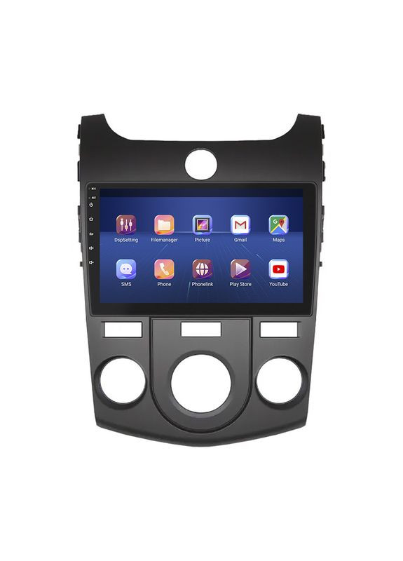 Штатна магнітола для Kia Cerato II Manual AC 2008-2013 екран 9" 4/32Gb 4G Wi-Fi GPS Top 3 шт. Lesko (336205815)