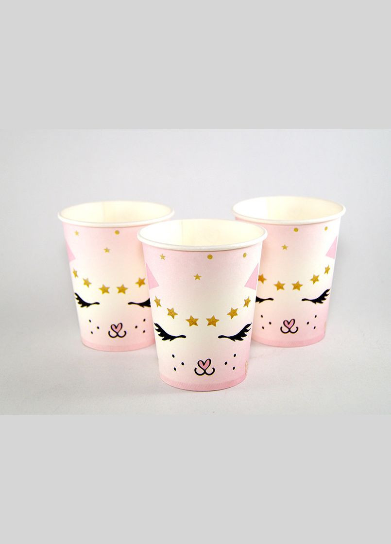 Стаканчик паперовий одноразовий "Кішечка", 250 мл No Brand (302313572)