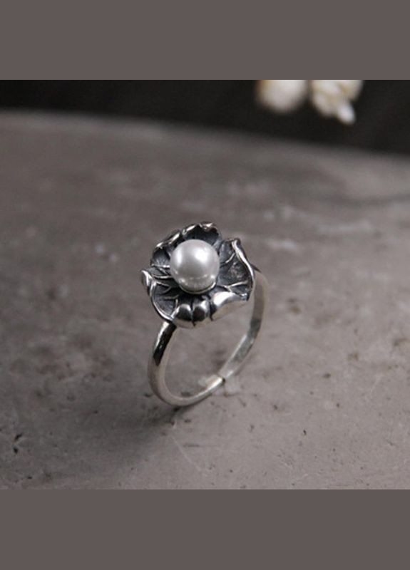 Нежное женское винтажное кольцо с искусственным маленьким жемчугом размер регулируемый Fashion Jewelry (289355728)