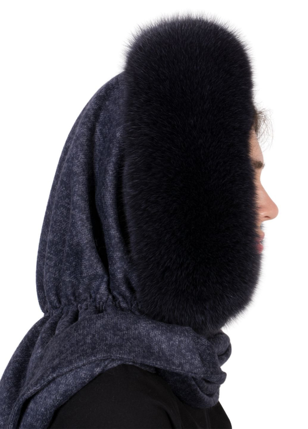 Жіночий хутряний капюшон з натурального хутра лисиці Меховой Стиль Елизавета (347317334)