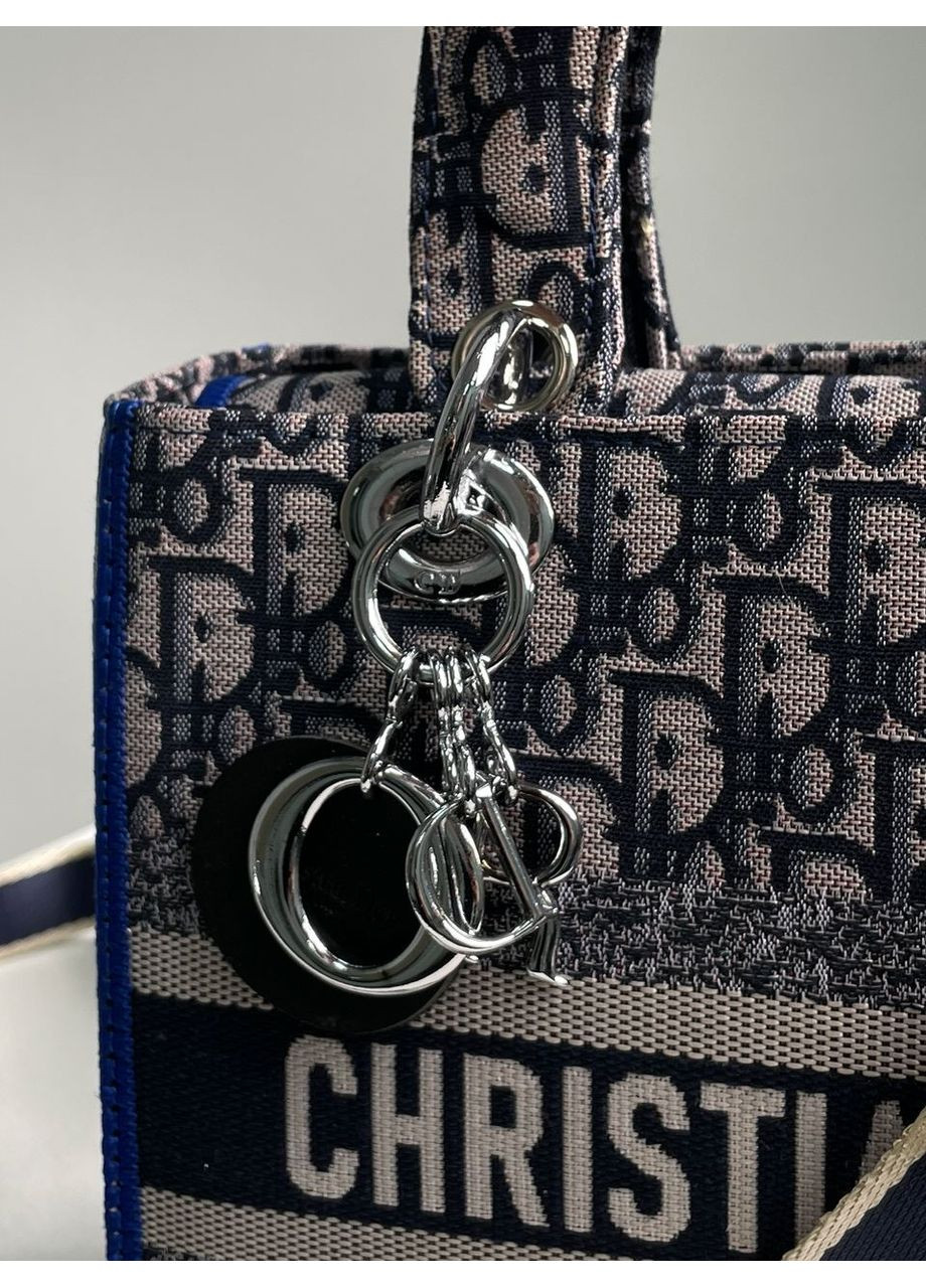 Жіноча сумка Christian Dior Lady D-Lite Blue Крістіан Діор Леді шопер No Brand (361445016)