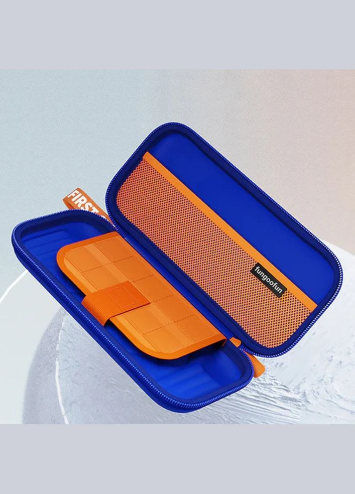 Сумка органайзер для гаджетів і аксесуарів, кабелів, проводів, силіконова, вологостійка на 1 відділення, синя No Brand (354829537)