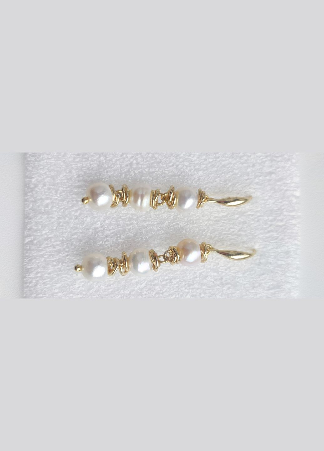 Серьги с жемчугом 2540 с пресноводным белым жемчугом MINOV (311310481)