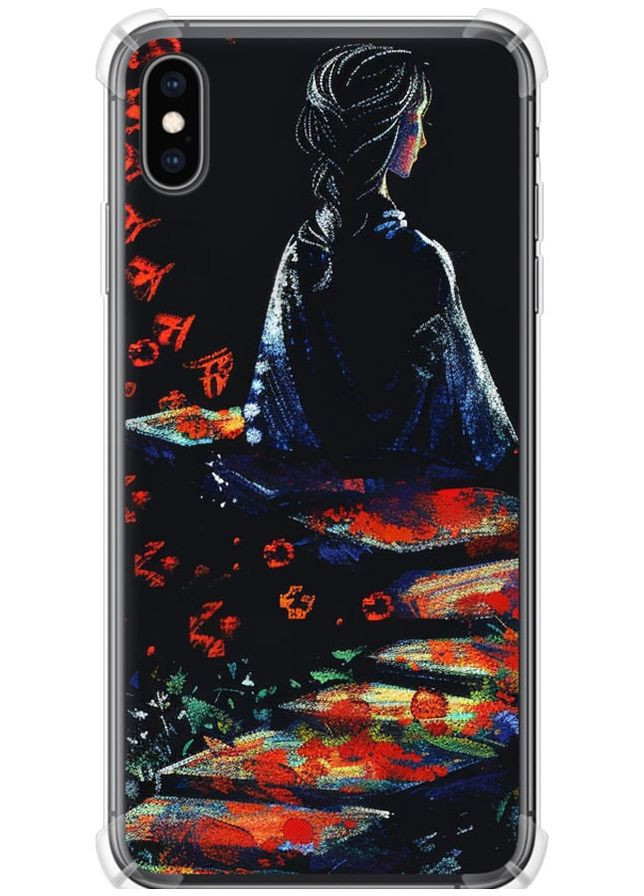 Силикон с усиленными углами чехол 'Мечтательная девушка' для Endorphone Apple iPhone XS Max (285111676)