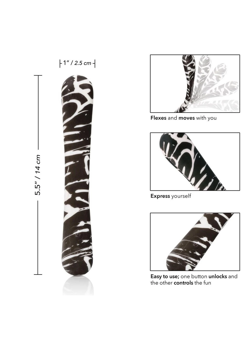 Вибратор Hype FlexiWand, 14 см (мульти) CalExotics (374627151)