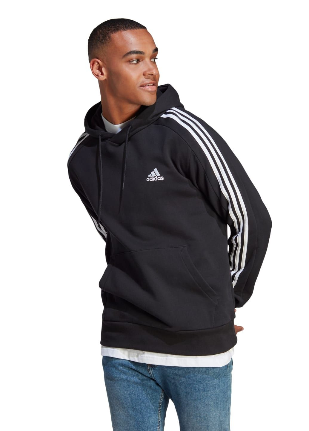 Худи Essentials French Terry 3-Stripes adidas (280948031)