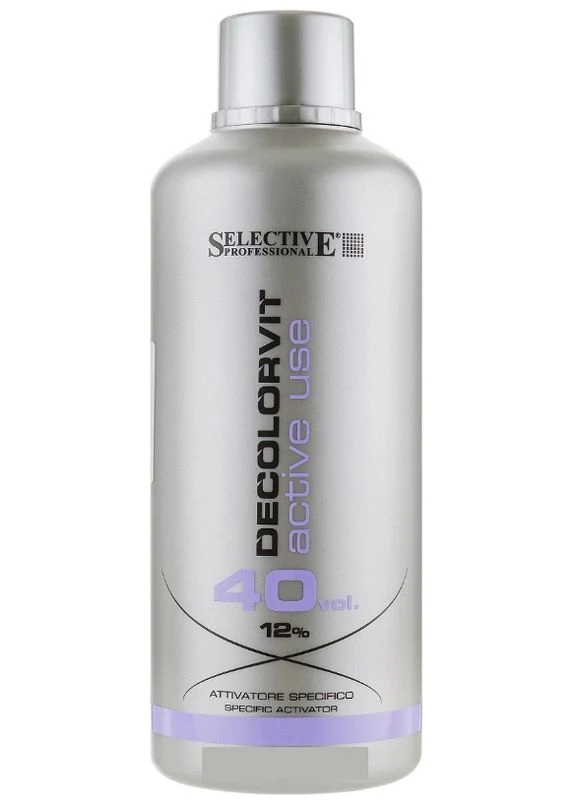 Окисник для фарбування волосся 12% Decolorvit Active Use 40 Volumi, 1000 мл Selective Professional (302315630)