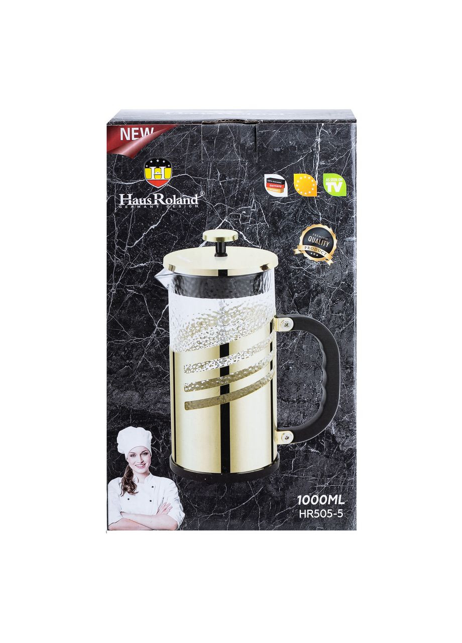 Чайник для заварки с френч прессом и фильтром 1 л черный TS Kitchen (321997746)