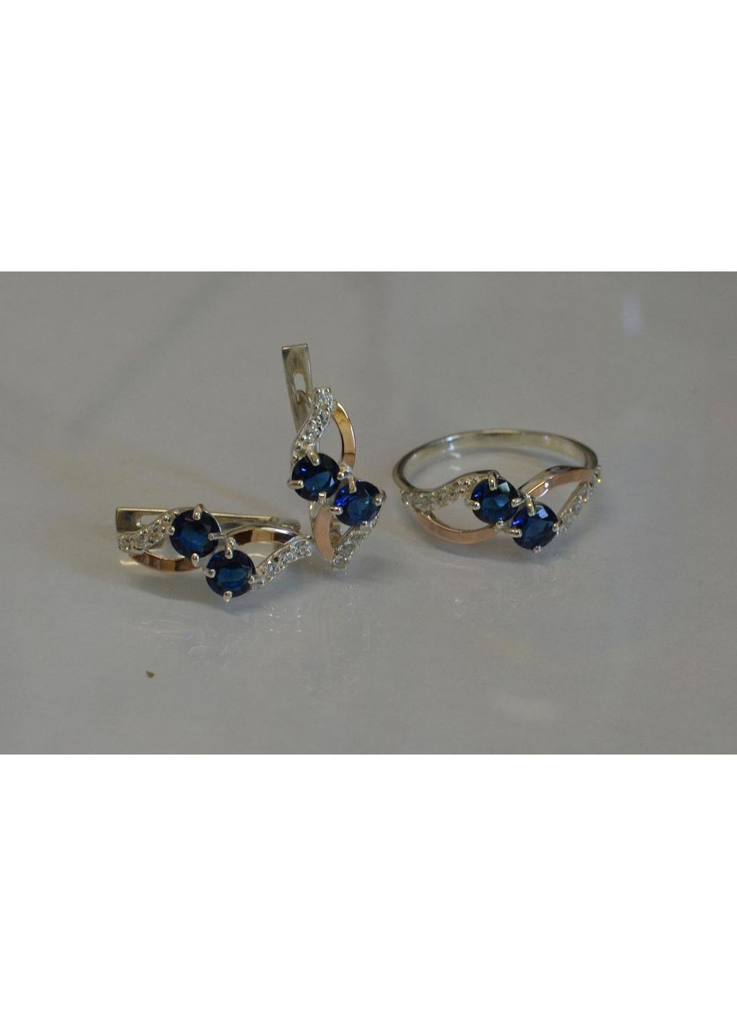 Серебряный набор серьги и кольца Silver Style (367268376)