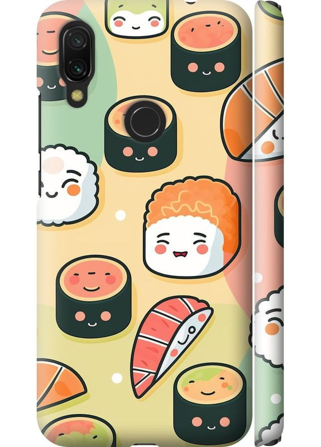 3D пластиковий матовий чохол 'Суші патерн' для Endorphone Xiaomi Redmi 7 (278239373)