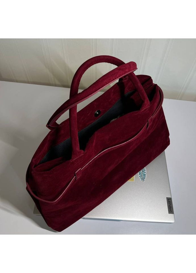 Классическая большая сумка в черном цвете в замшевой текстуре. No Brand (362588281)