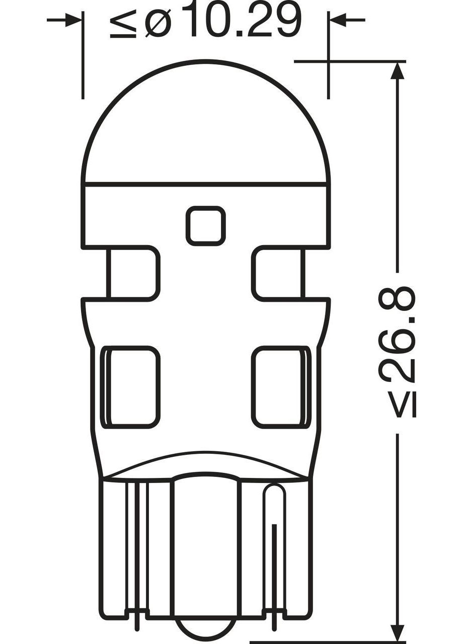 Автолампа светодиодная W5W LED 12V 1W 6000K W2.1X9.5D/LEDRIVING® SL/COOL Холодный белый свет / 2ш White (355340528)