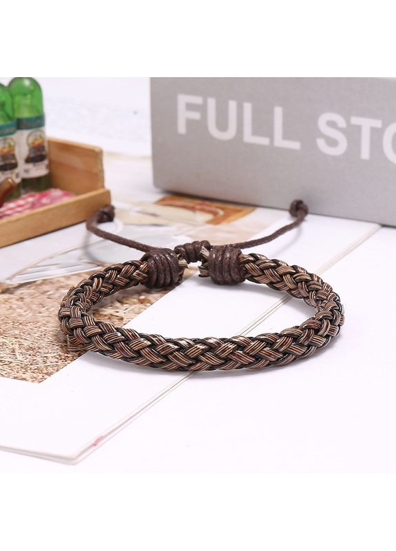 Плетений чоловічий браслет «Jungle» в коричневому кольорі China (367623270)