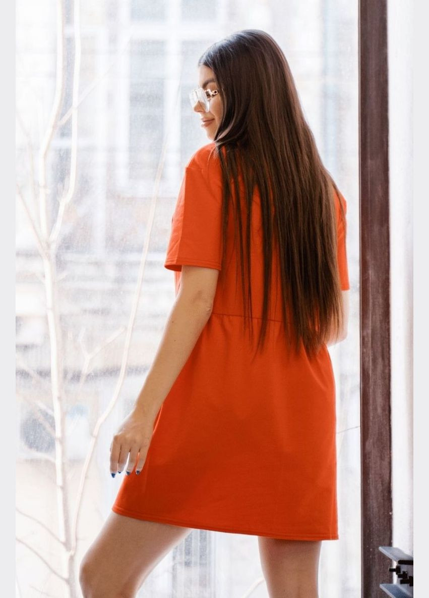 Помаранчева легка сукня для вагітних і годуючих мам із секретом для годування помаранчева To Be