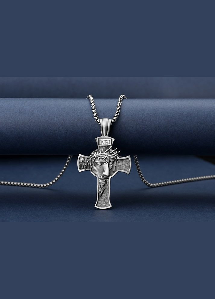 Кулон із ланцюжком Кулон мужской на шею Крест Цепочка с крестиком амулет оберег STORE 127 (328602660)