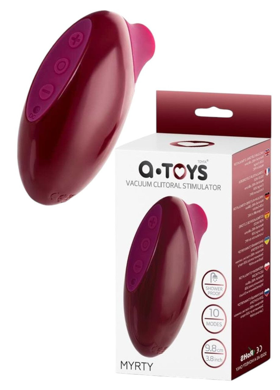 Кліторальний вакуумний стимулятор перезаряджаємий бордовий A-Toys "Myrty" ToyFa (315631779)