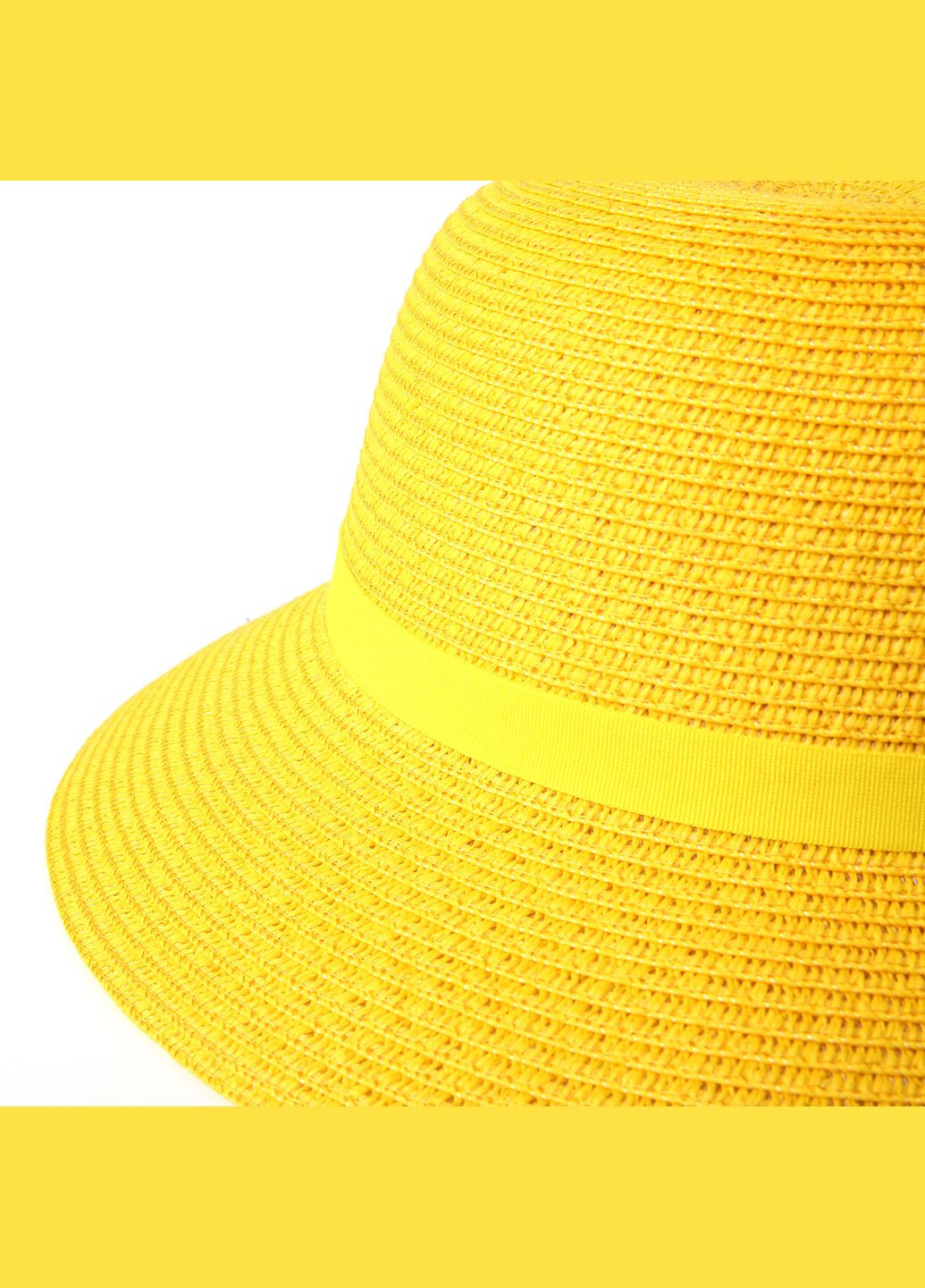 Шляпа со средними полями женская бумага желтая GABRIEL LuckyLOOK 818-010 (289478380)