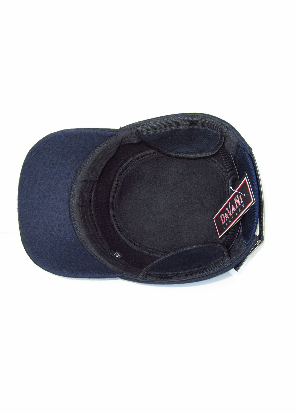 Кепка немка осінь-зима на флісі з вухами синя DaVaNi 00057 No Brand кепка немка (307071627)