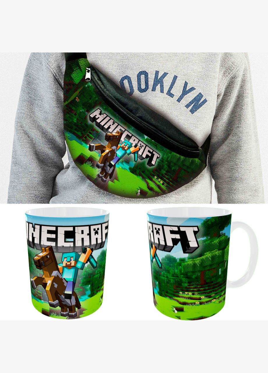 Сумкабананка+ Кружка майнкрафт "Minecraft" детская с принтом No Brand (306438374)