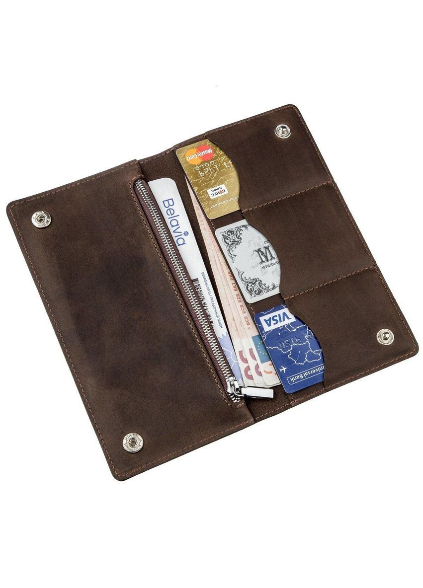 Гаманець чоловічий вертикальний матовий 16198 Коричневий Shvigel (329146350)