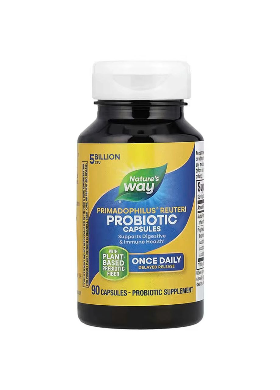 Пробіотики Primadophilus Reuteri Probiotic 5 млрд КУО, 90 капсул Nature's Way (361115686)
