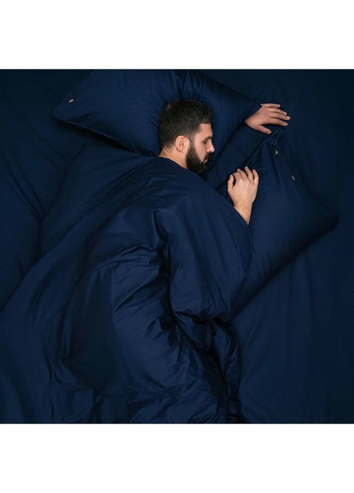 Постельное белье двуспальное Mix Match ART2022SN 240х260 см темно-синее Ardesto (336327499)