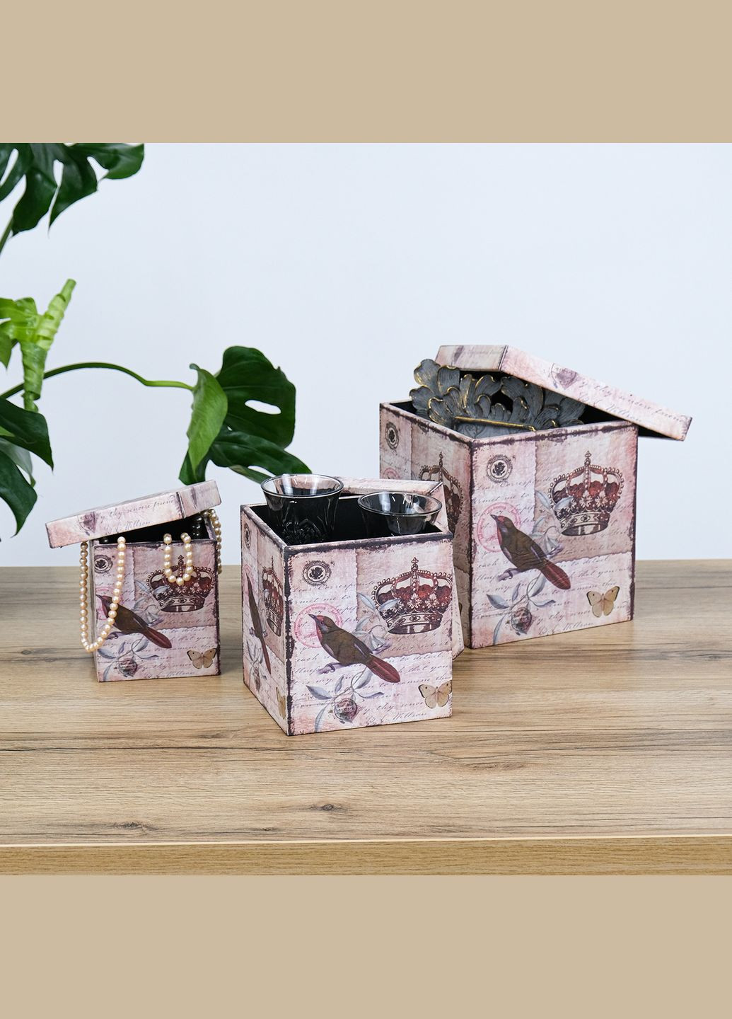 Скринька-коробка набір з 3-х - Корона (SH31383-073) Гранд Презент (322190866)