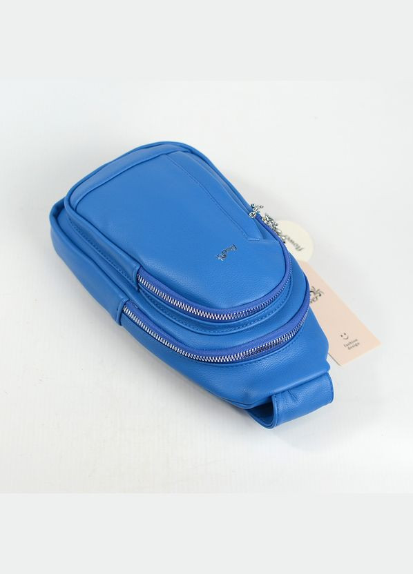 Синя нагрудна жіноча маленькая сумка слінг через плече No Brand (290187035)